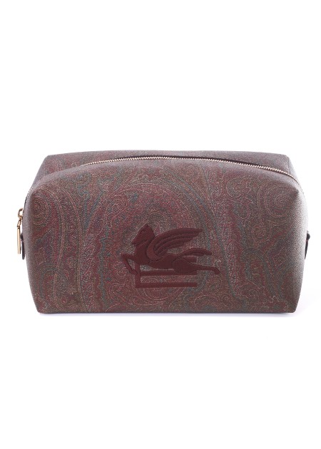 Shop ETRO  Beauty: Etro necessaire grande, realizzato nell'iconico tessuto Paisley jacquard e caratterizzato dal logo ETRO Pegaso ricamato a filo dall'effetto tridimensionale.
Dimensioni: 25,5 x 12,5 x 12 cm.
Esterno: Tessuto di cotone Paisley jacquard spalmato con grana opaca e doppiato in tela.
Finiture: 100% pelle di vitello.
Fodera: 100% poliestere.
Ricamo: 100% poliestere.
Chiusura con cerniera.
Accessori metallici con finitura color oro.
Fodera in tessuto logato ETRO.
Made in Italy.. 1H800 7863-0600